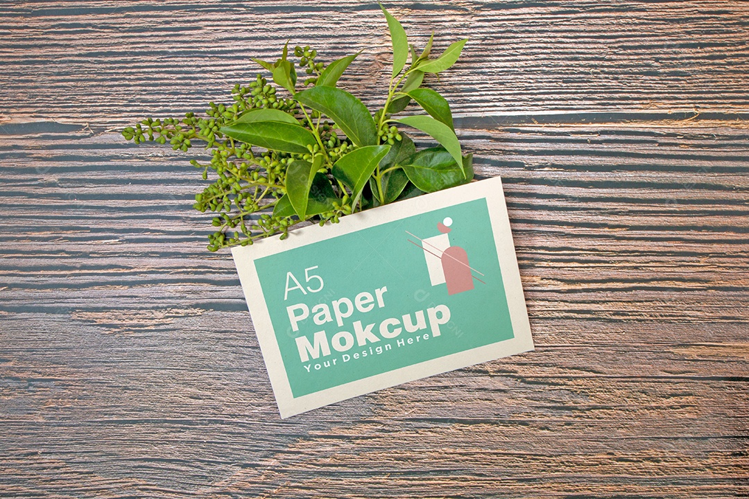 Mockup Cartão de Papel PSD Editável