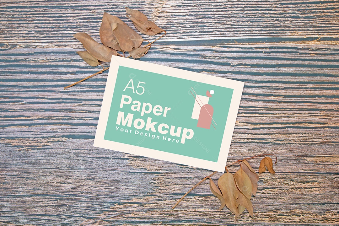 Mockup Cartão de Papel PSD Editável