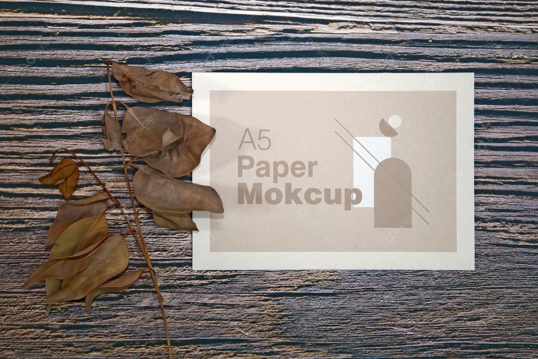 Mockup Cartão de Papel PSD Editável