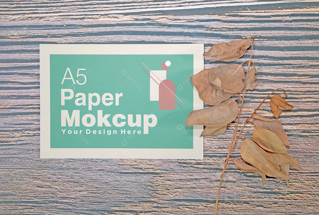Mockup Cartão de Papel PSD Editável