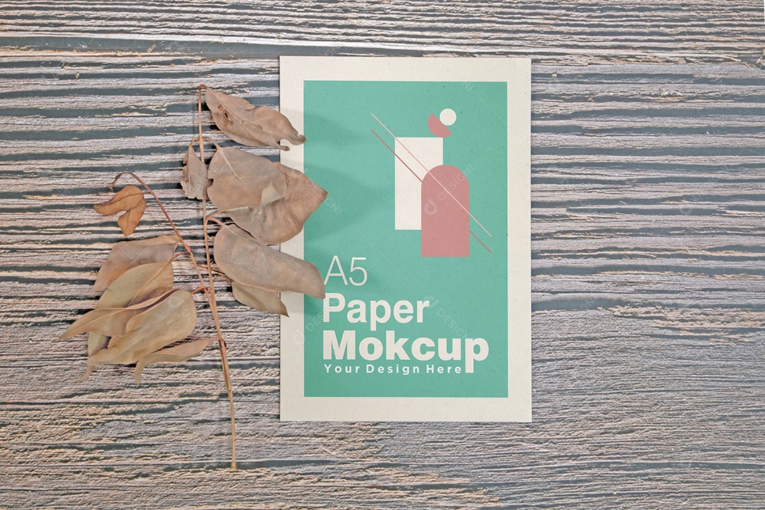 Mockup Cartão de Papel PSD Editável