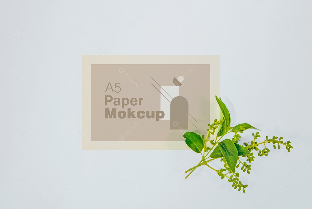 Mockup Cartão de Papel PSD Editável