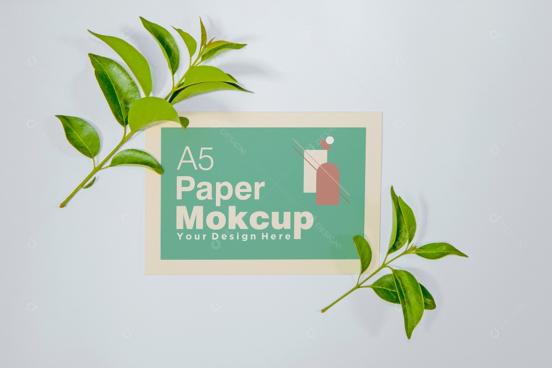 Mockup Cartão de Papel PSD Editável