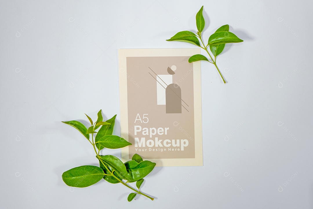 Mockup Cartão de Papel PSD Editável