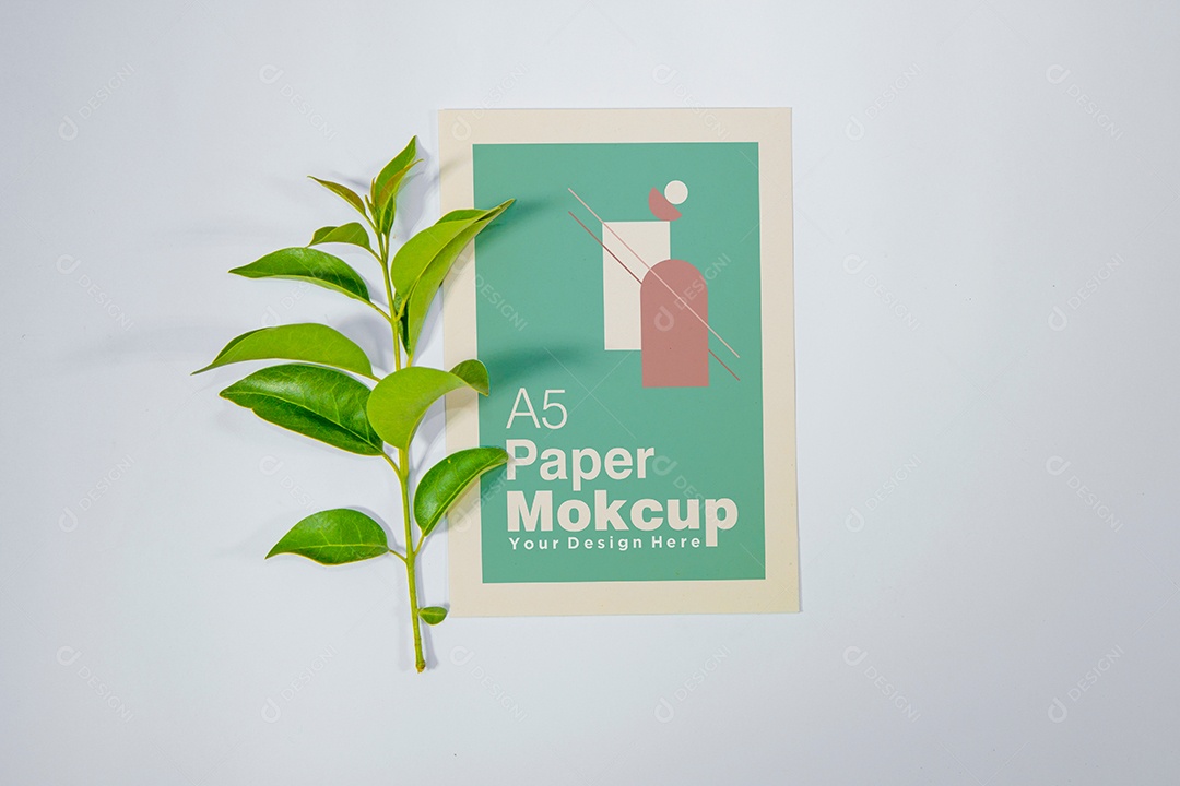 Mockup Cartão de Papel PSD Editável