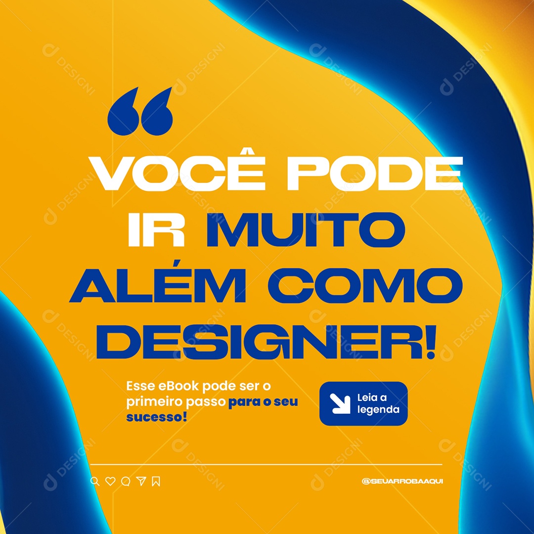 Sorteio Ebook Você Pode Ir Muito Além Como Designer Social Media PSD Editável