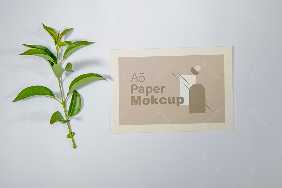 Mockup Cartão de Papel PSD Editável