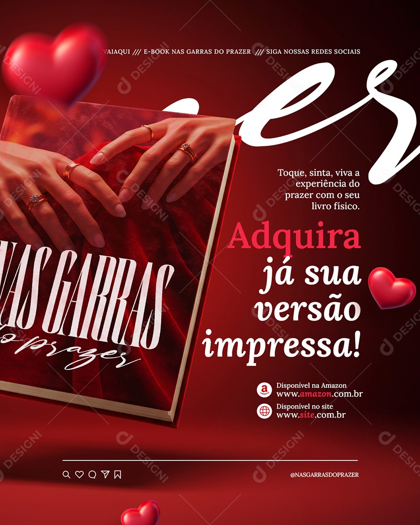 Lançamento Ebook Adquira Já Sua Versão Social Media PSD Editável