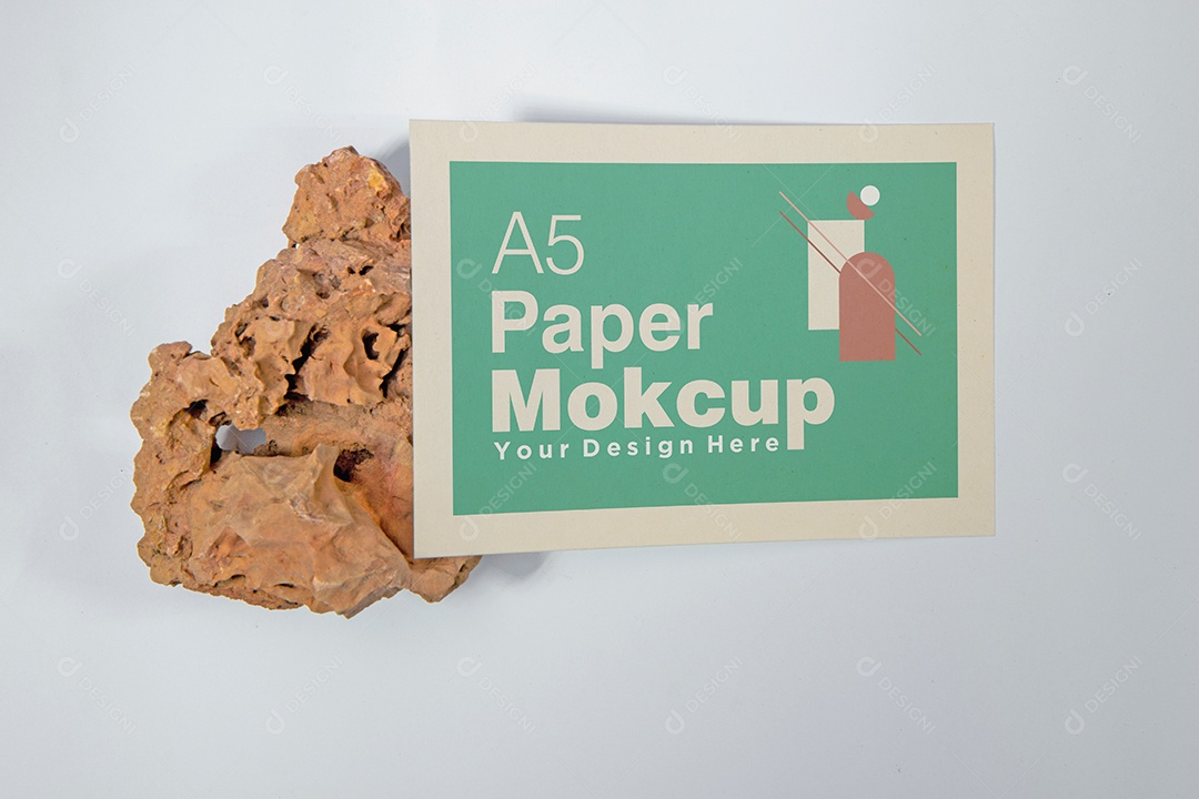 Mockup Cartão de Papel PSD Editável