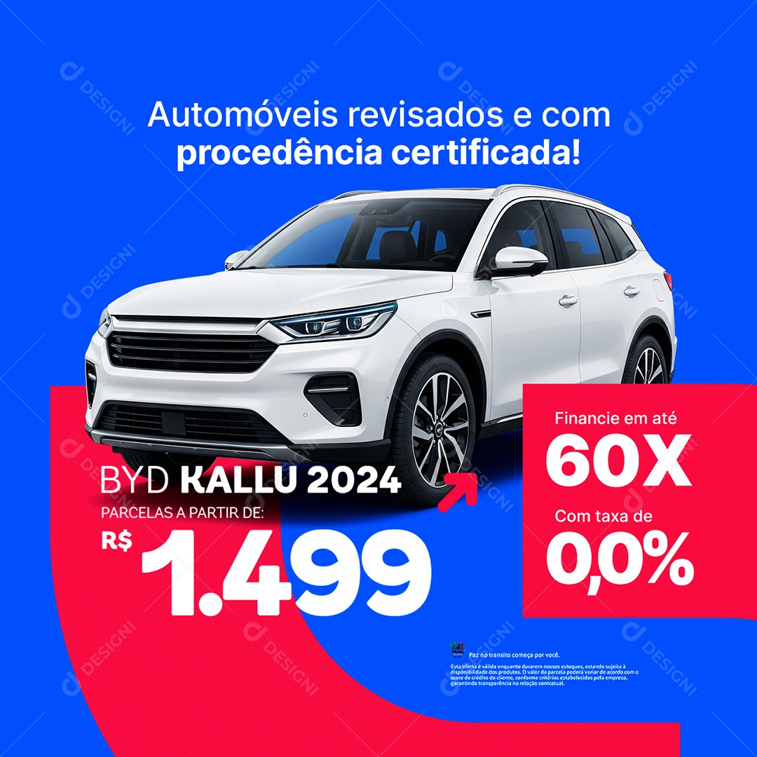 Concessionária Ofertas BYD Kallu 2024 Social Media PSD Editável