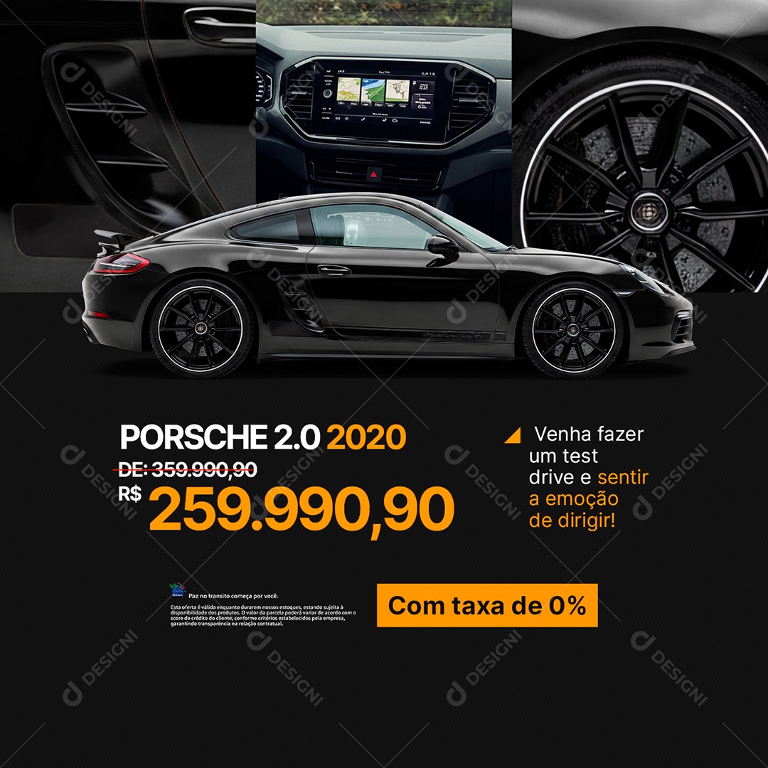Concessionária Ofertas Porshe Social Media PSD Editável