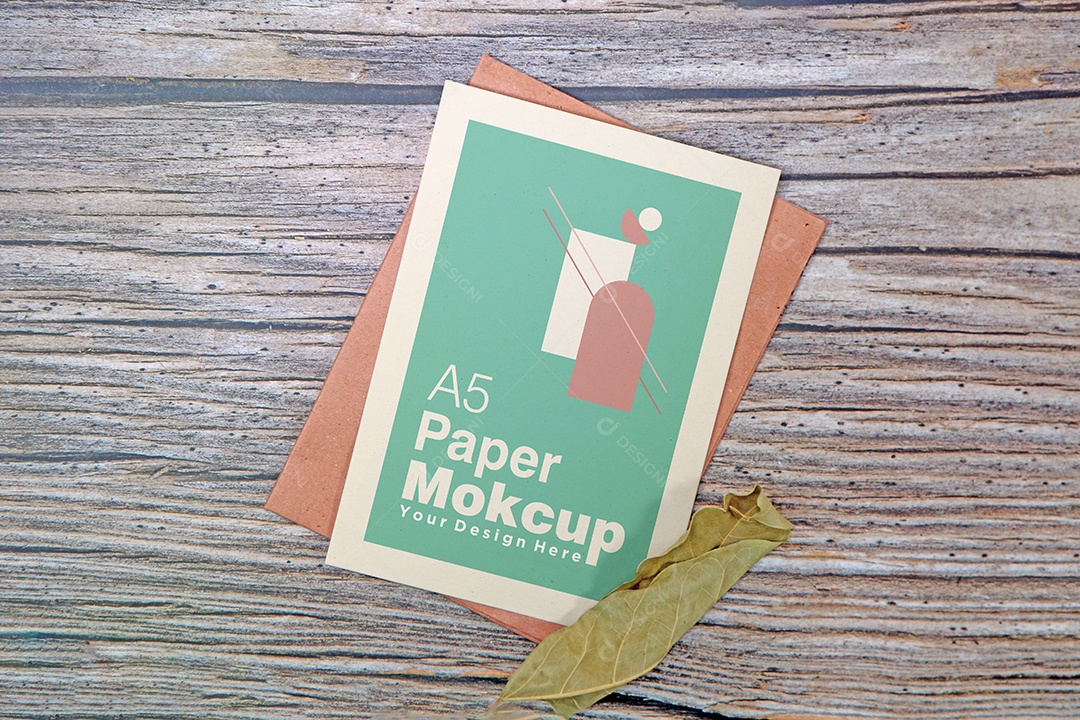 Mockup Cartão de Papel PSD Editável