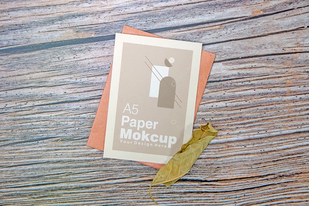 Mockup Cartão de Papel PSD Editável