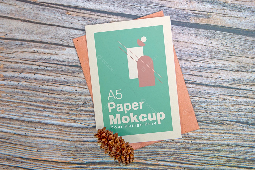 Mockup Cartão de Papel PSD Editável