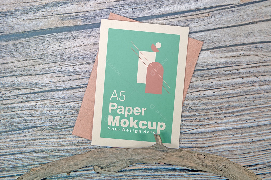 Cartão de Papel Mockup PSD Editável