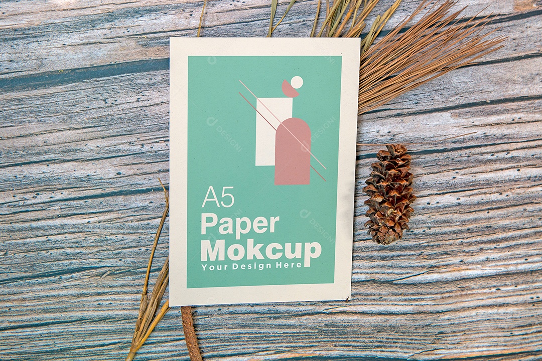 Cartão de Papel Mockup PSD Editável