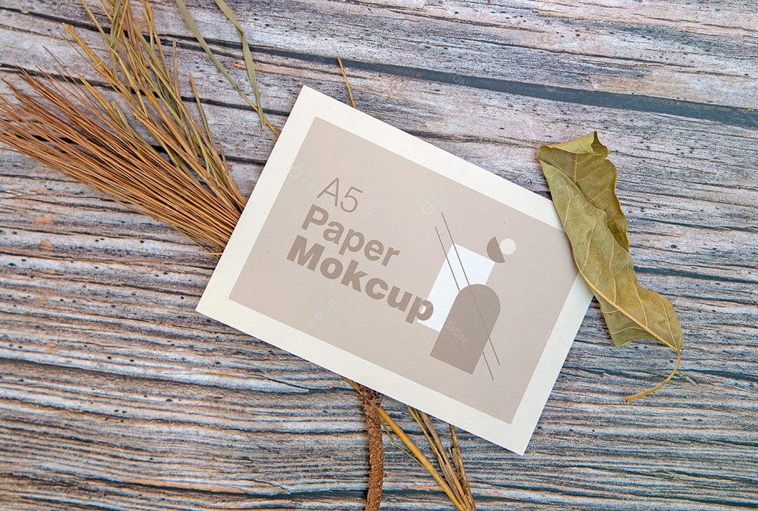 Cartão de Papel Mockup PSD Editável