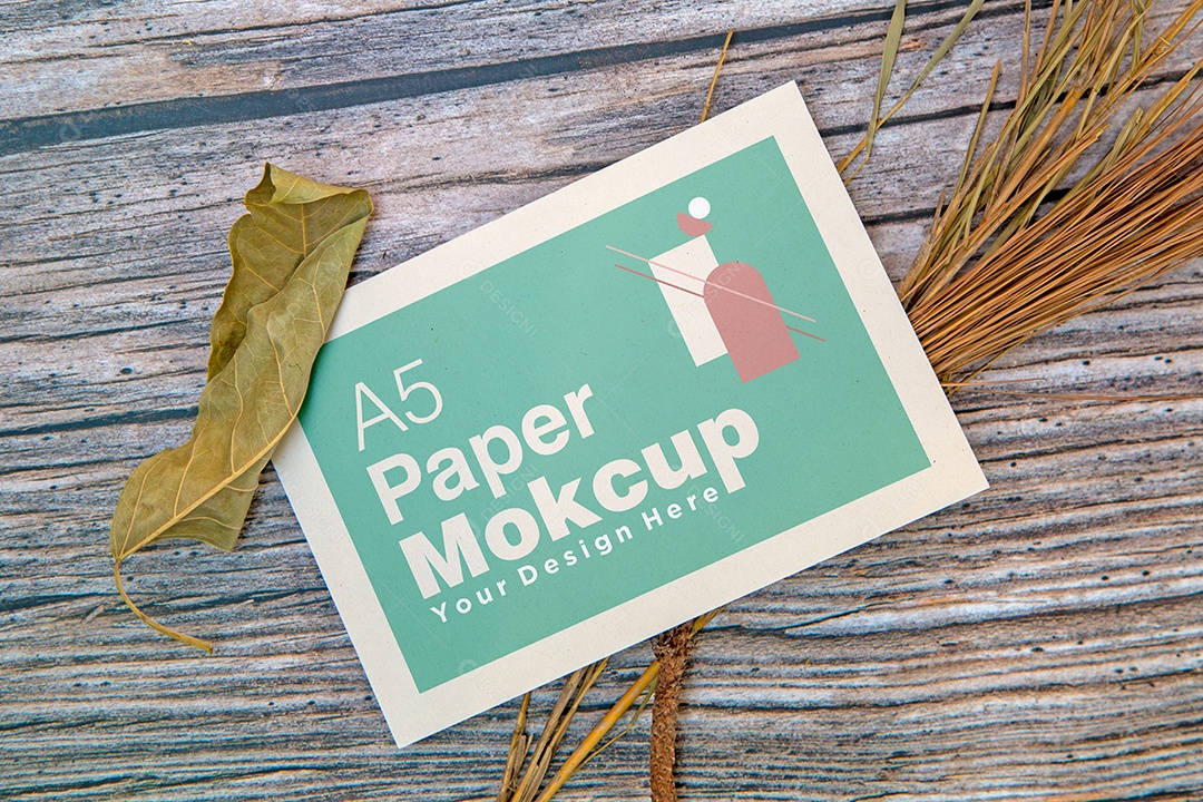 Cartão de Papel Mockup PSD Editável