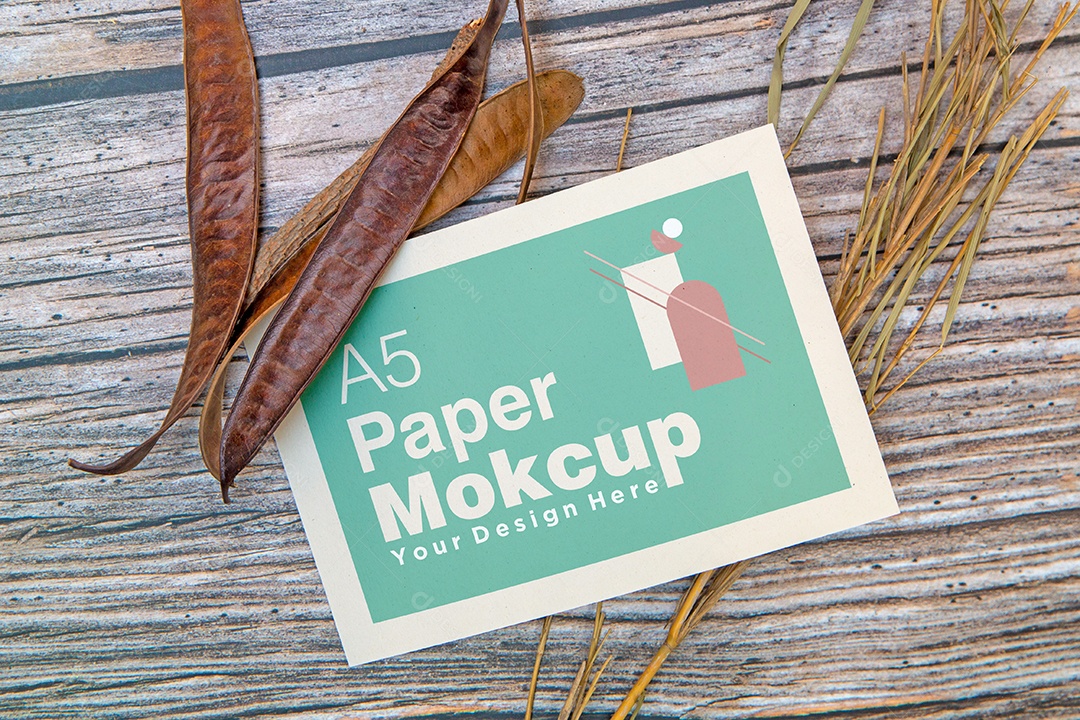 Cartão de Papel Mockup PSD Editável