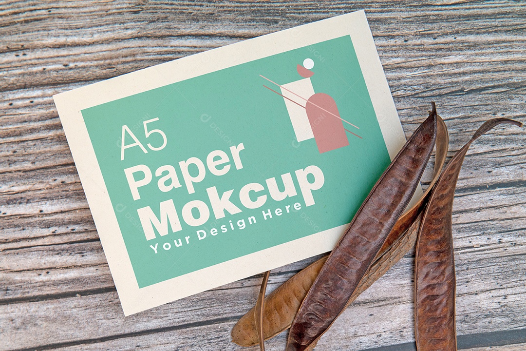 Cartão de Papel Mockup PSD Editável