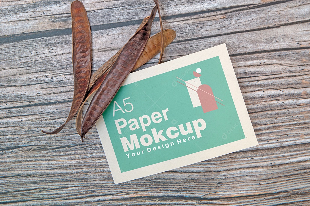 Cartão de Papel Mockup PSD Editável