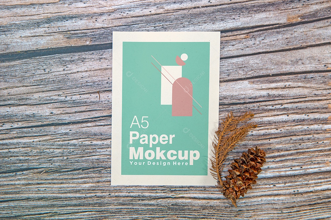Cartão de Papel Mockup PSD Editável