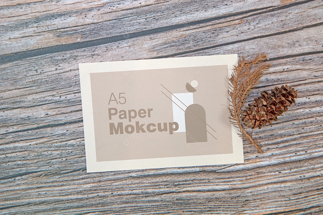 Cartão de Papel Mockup PSD Editável