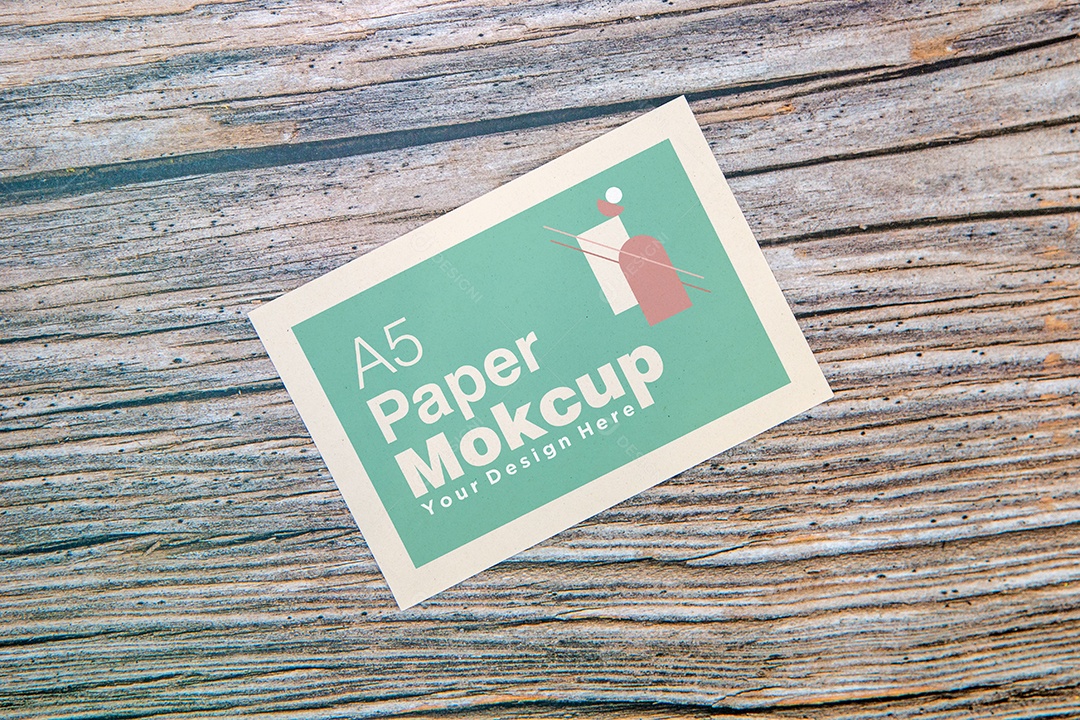 Cartão de Papel Mockup PSD Editável