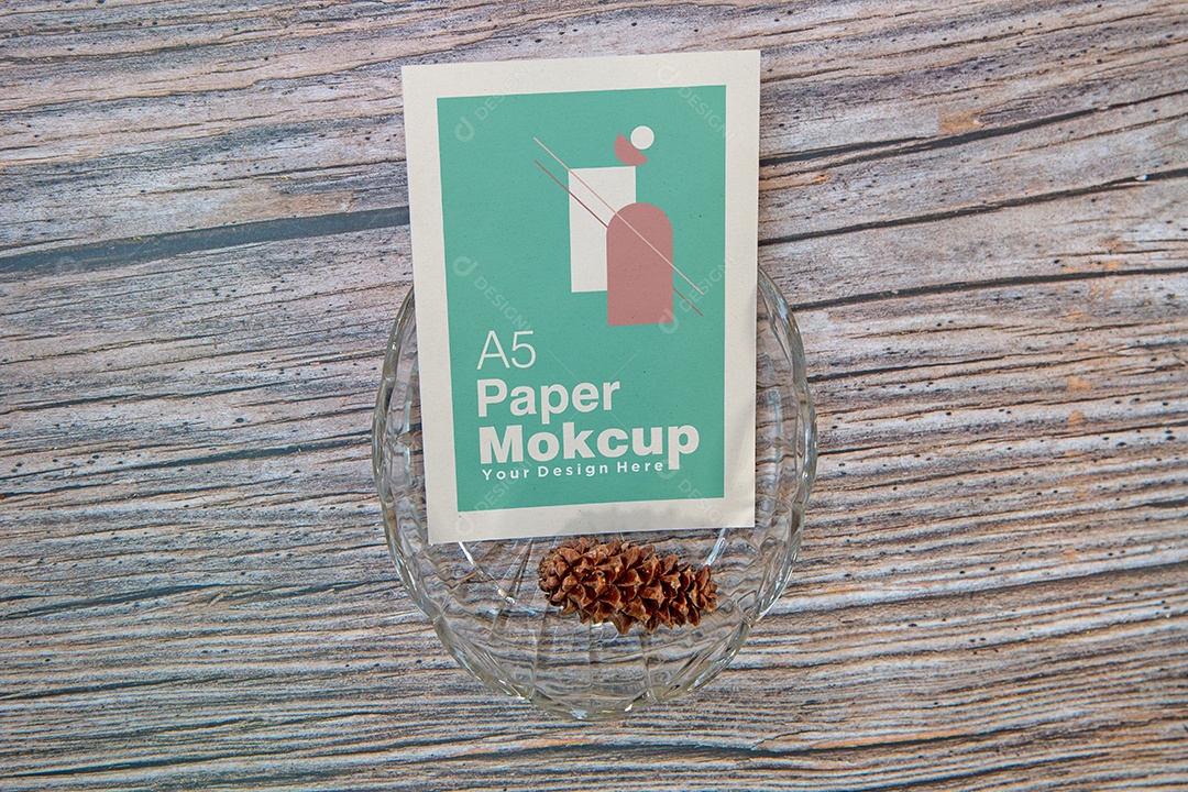 Cartão de Papel Mockup PSD Editável