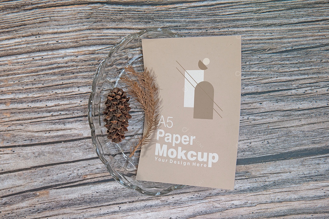 Cartão de Papel Mockup PSD Editável