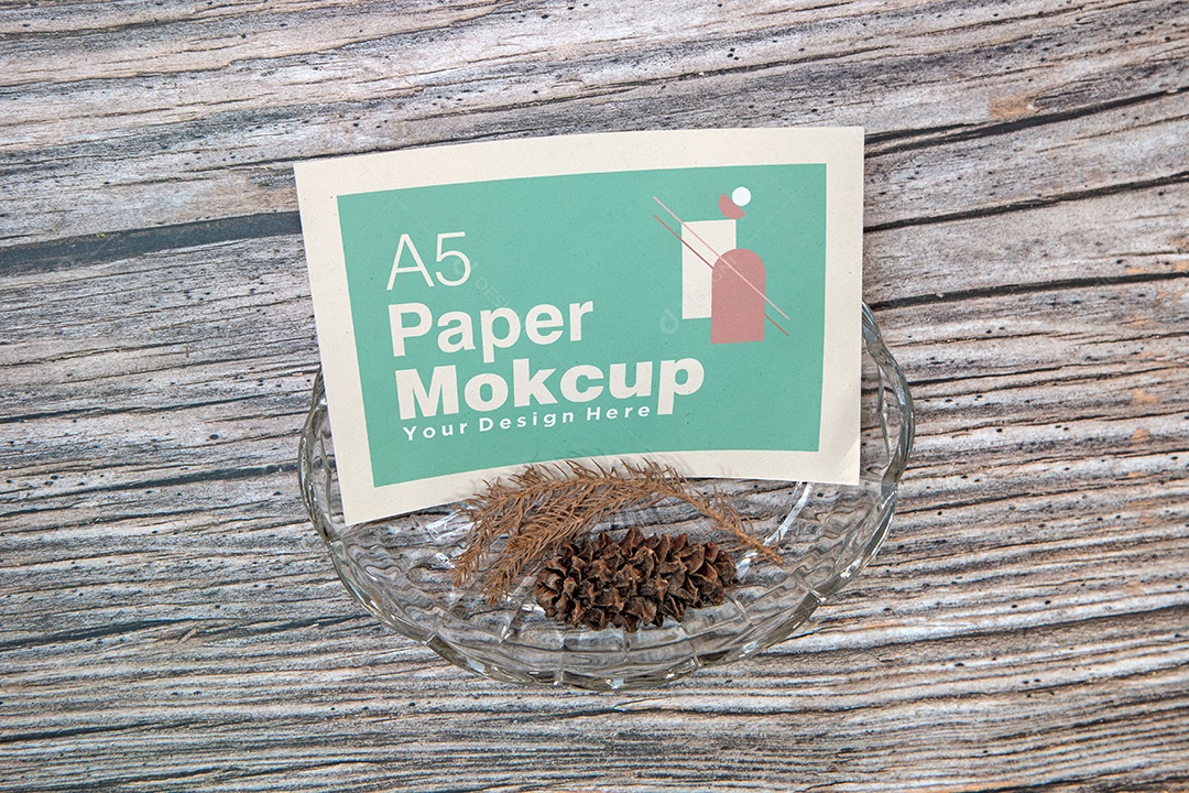 Cartão de Papel Mockup PSD Editável