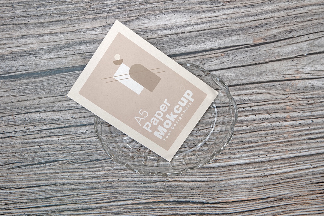 Cartão de Papel Mockup PSD Editável