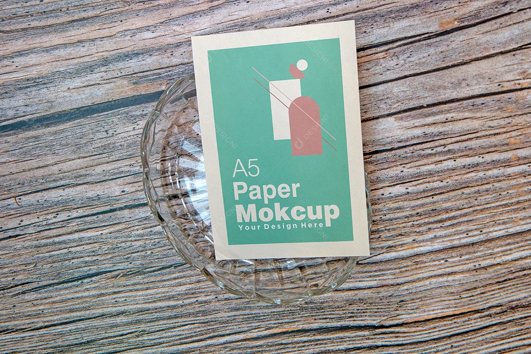 Cartão de Papel Mockup PSD Editável