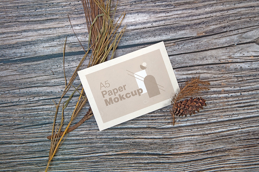 Cartão de Papel Mockup PSD Editável