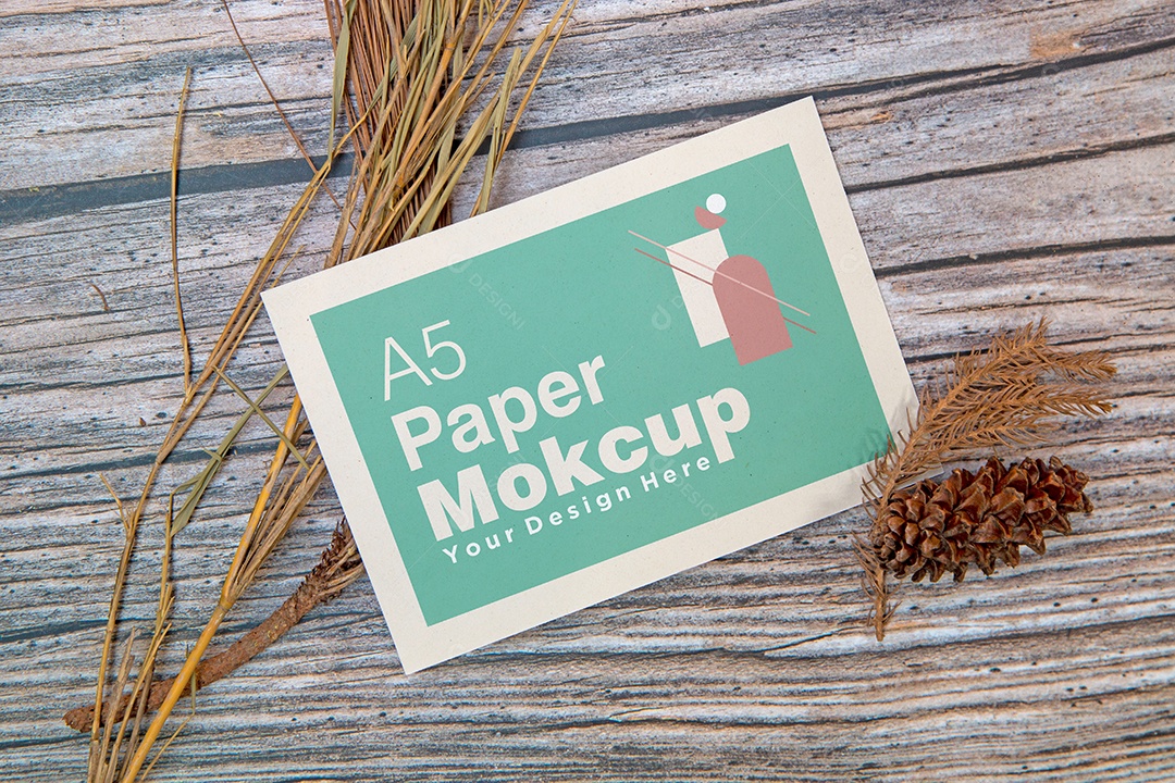 Cartão de Papel Mockup PSD Editável