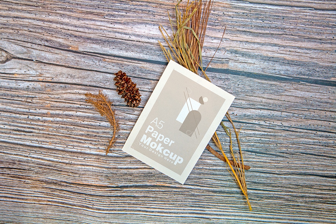 Cartão de Papel Mockup PSD Editável