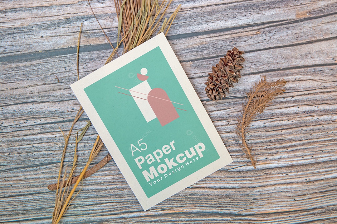 Cartão de Papel Mockup PSD Editável