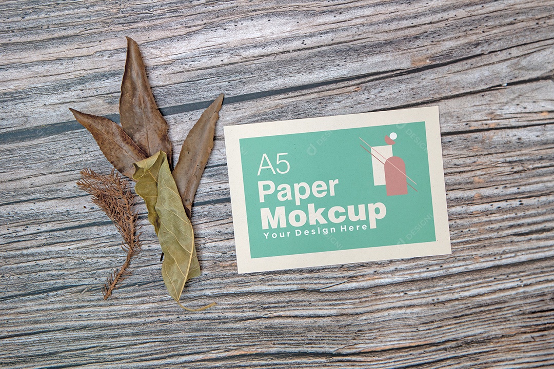Cartão de Papel Mockup PSD Editável