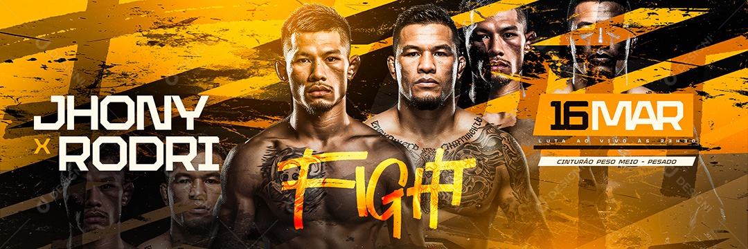Carrossel Luta Jhony VS Rodri Social Media PSD Editável