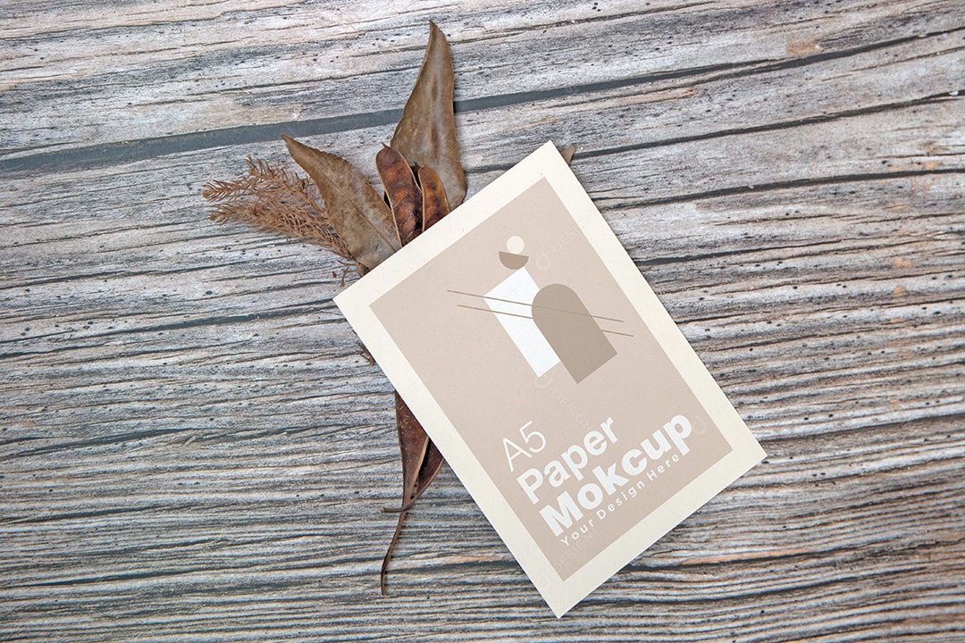 Cartão de Papel Mockup PSD Editável