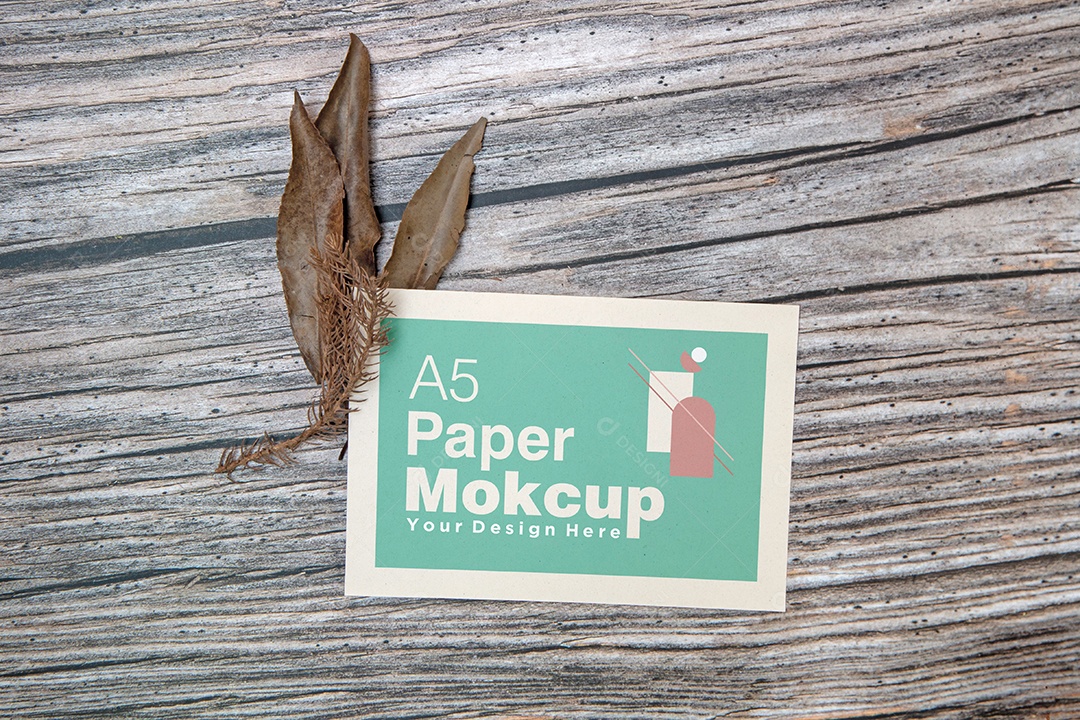 Cartão de Papel Mockup PSD Editável