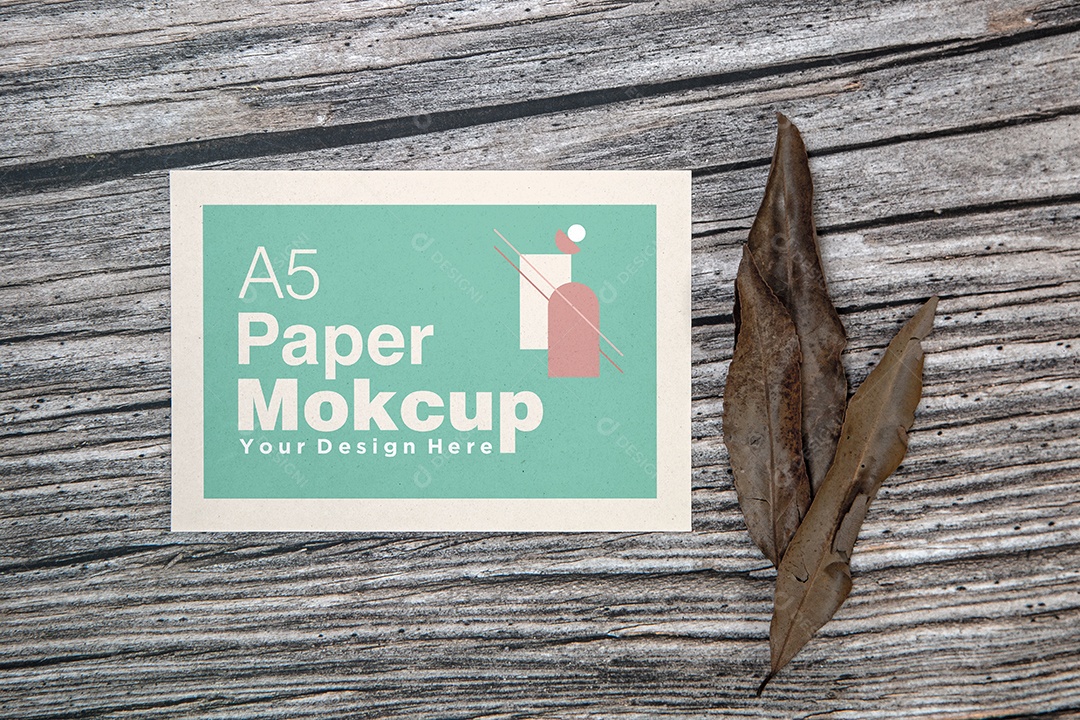Cartão de Papel Mockup PSD Editável