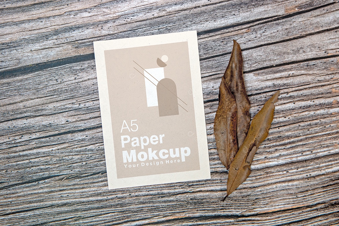 Cartão de Papel Mockup PSD Editável