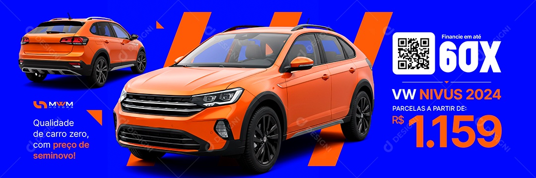 Carrossel Concessionária Ofertas Financie em Até 60x Social Media PSD Editável