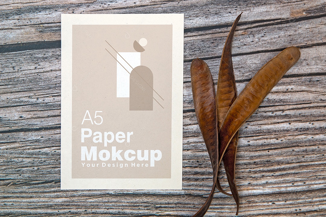 Cartão de Papel Mockup PSD Editável