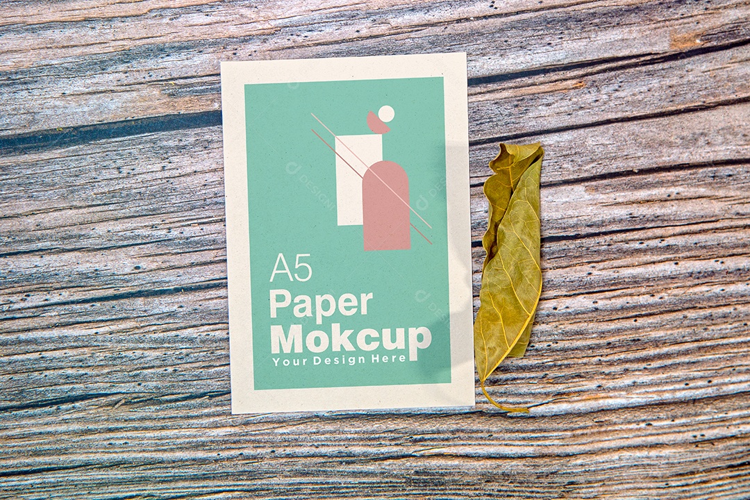 Cartão de Papel Mockup PSD Editável