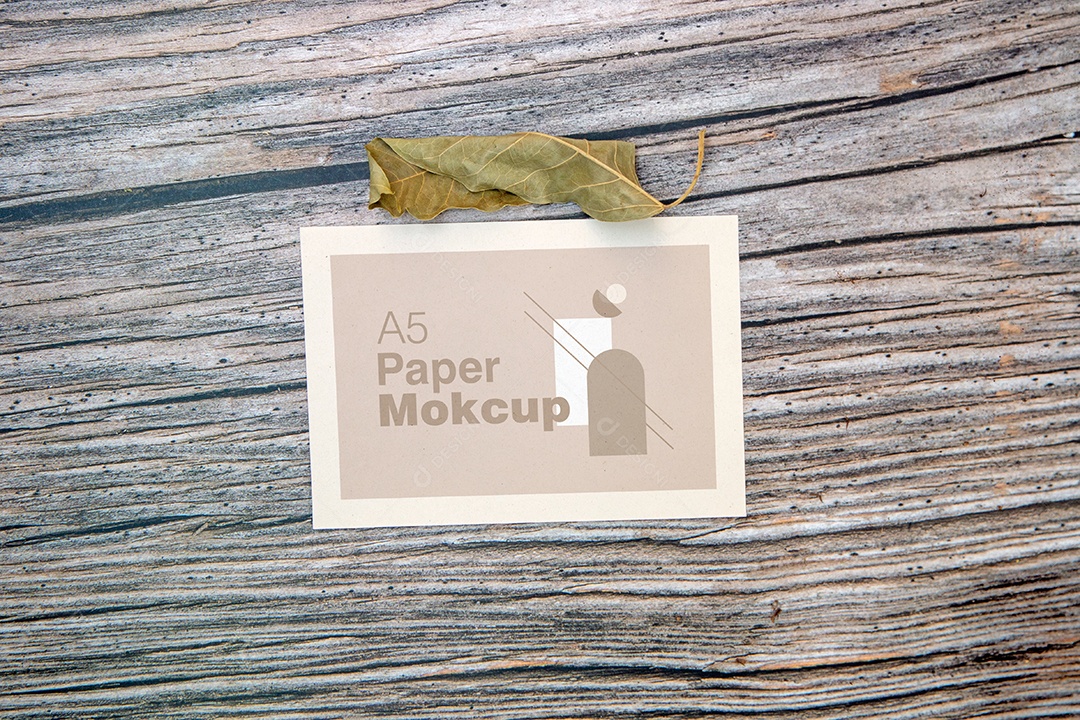 Cartão de Papel Mockup PSD Editável