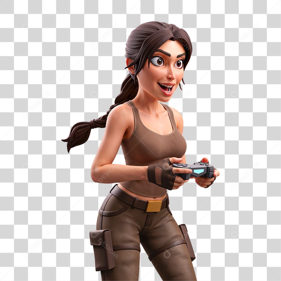 Personagem Lara Croft PNG Transparente