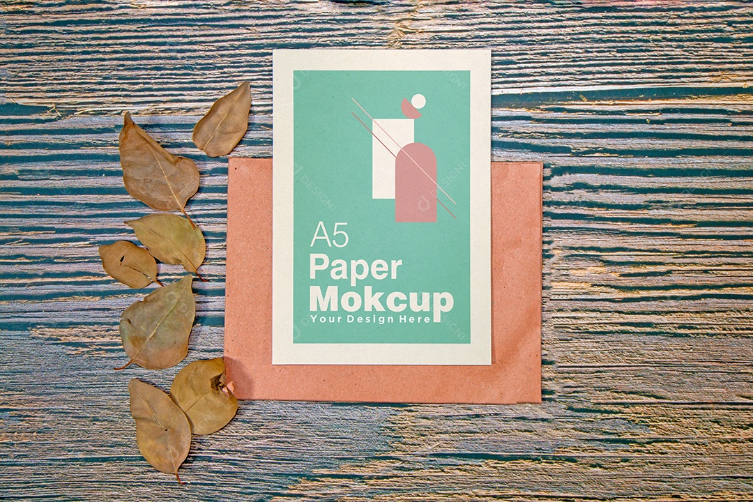 Mockup Cartão de Papel PSD Editável