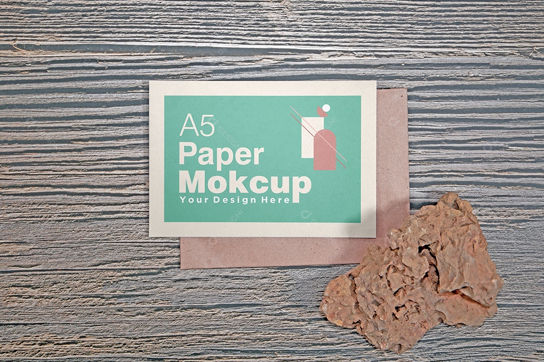 Mockup Cartão de Papel PSD Editável